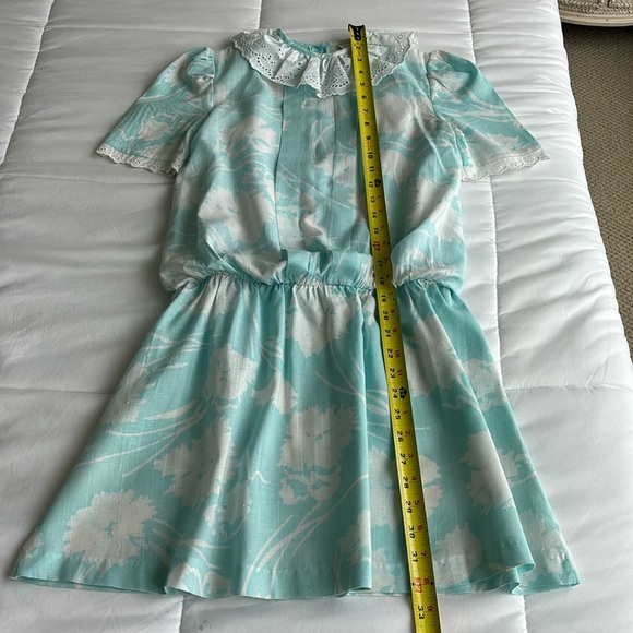 Vintage Dropped Waist Floral Mini Dress - Picture 13 of 13